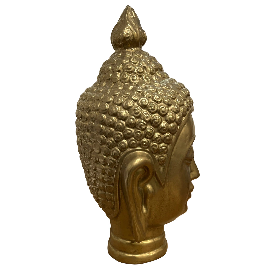 Large Pot Buddha Head Gold