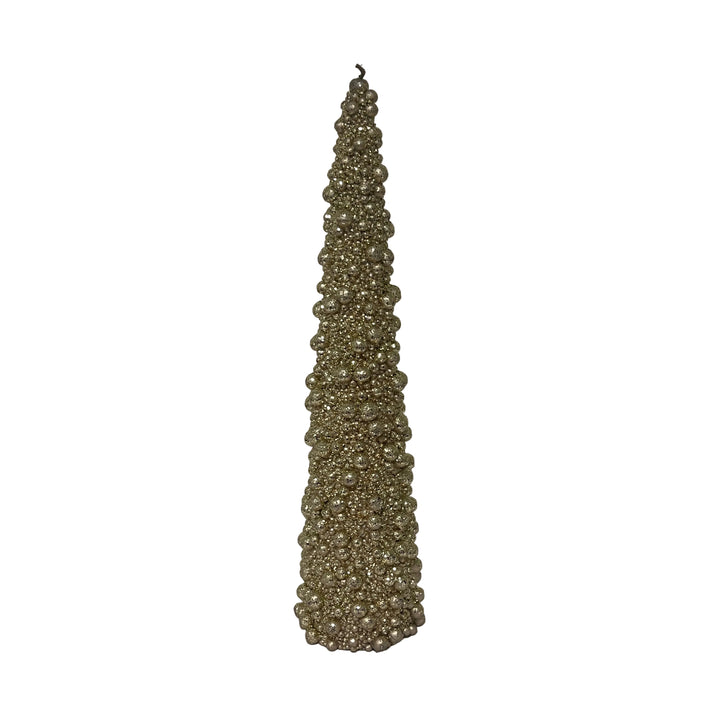 Tall Cone Gold Candle