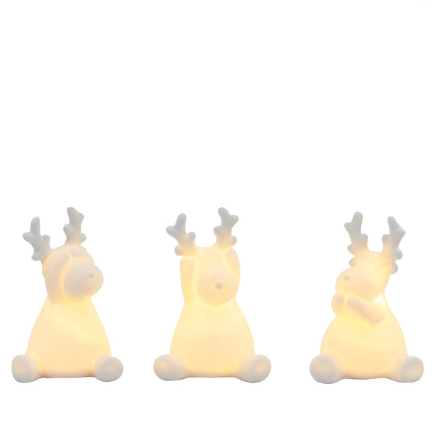Ensemble de trois rennes LED