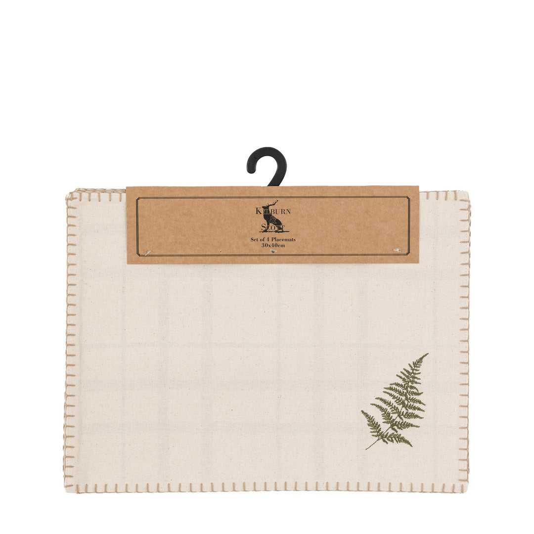 Woodland Festive Stripe Placement 4pk