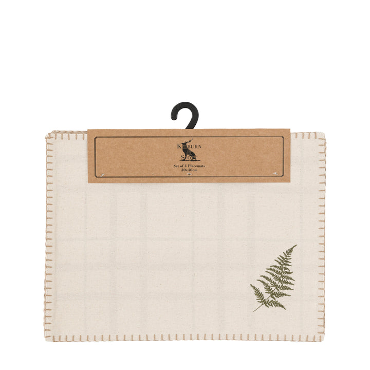 Woodland Festive Stripe Placement 4pk