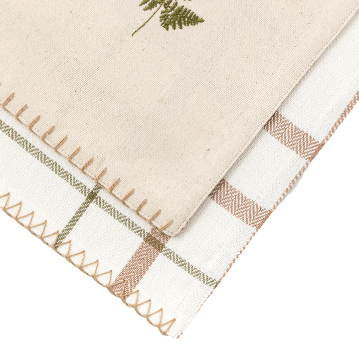 Autumn Woodland Check Table Runner