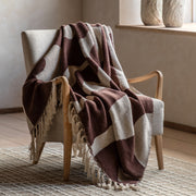 Alma Abstract Throw in Chocolate
