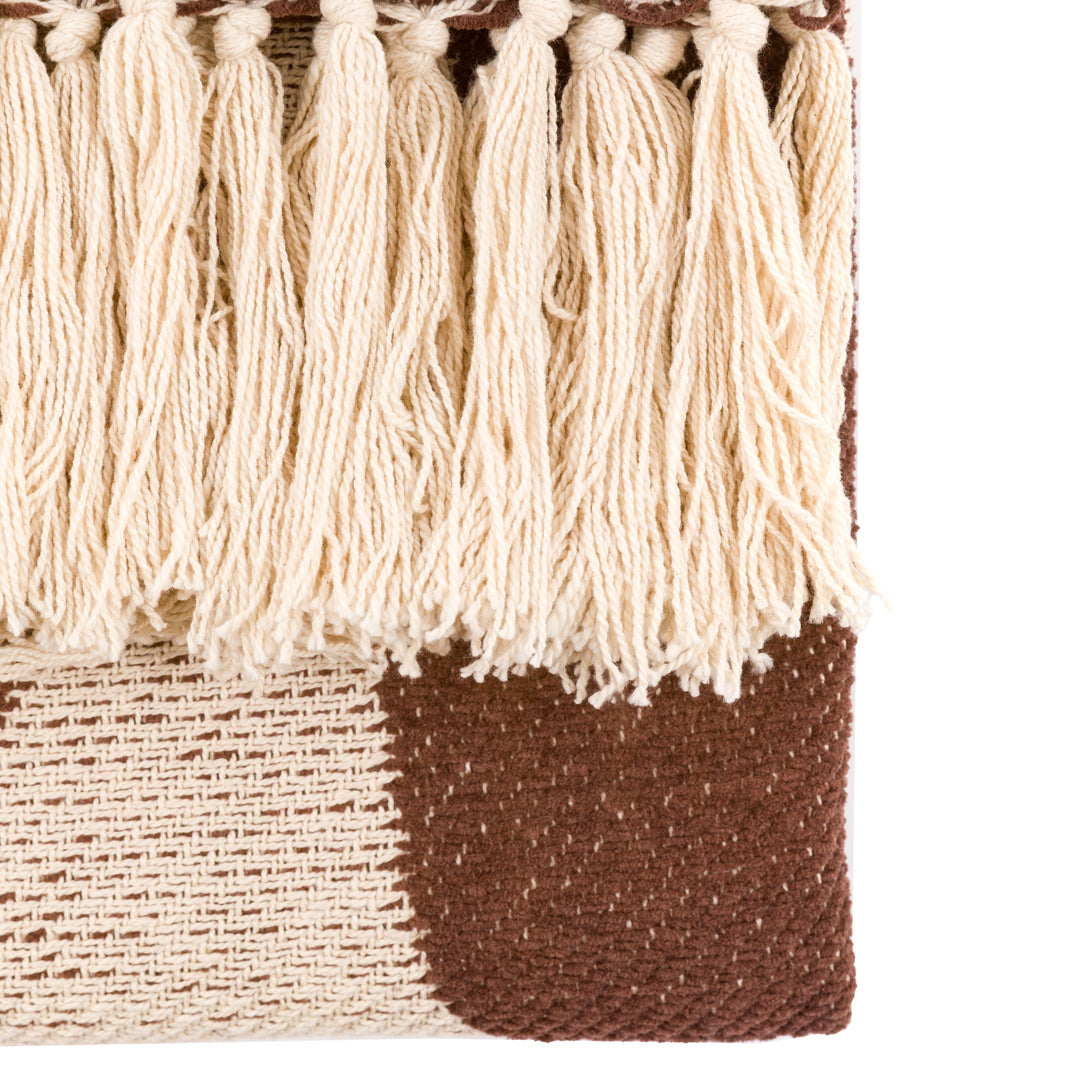 Alma Abstract Throw in Chocolate