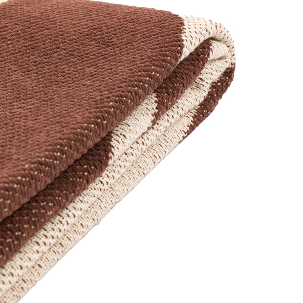 Alma Abstract Throw in Chocolate