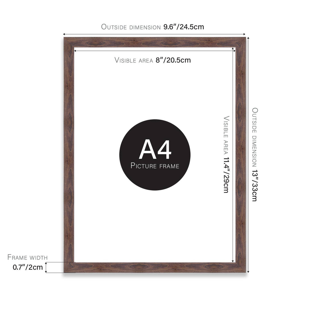 Walnut A4 Picture Frame