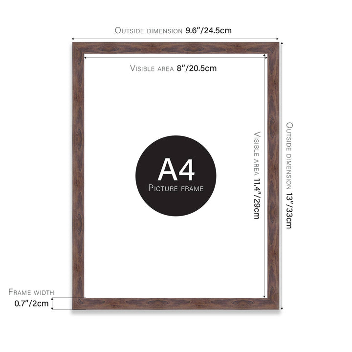 Walnut A4 Picture Frame