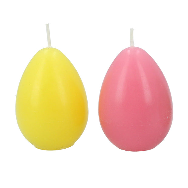Set Of Two Easter Egg Candles