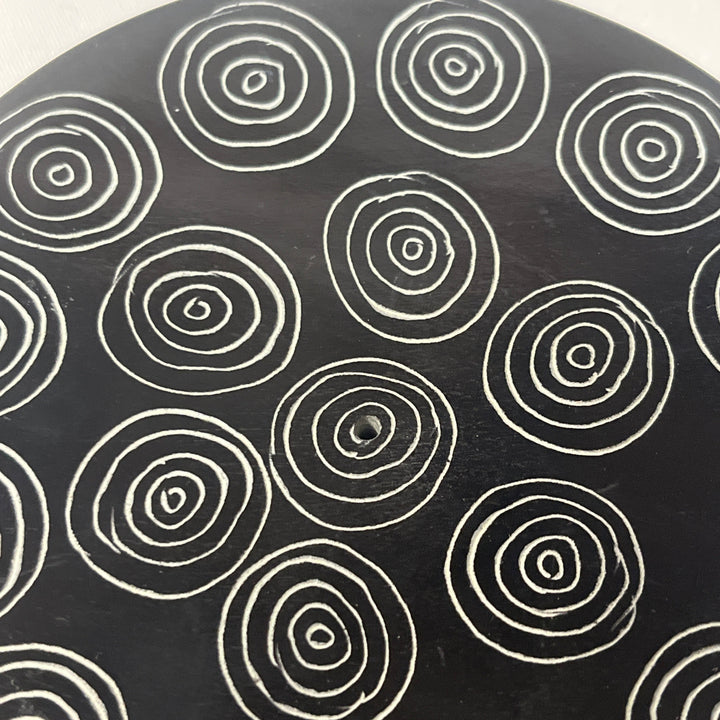 Handmade Carved Incense Stick Holder Small Black Soap Stone