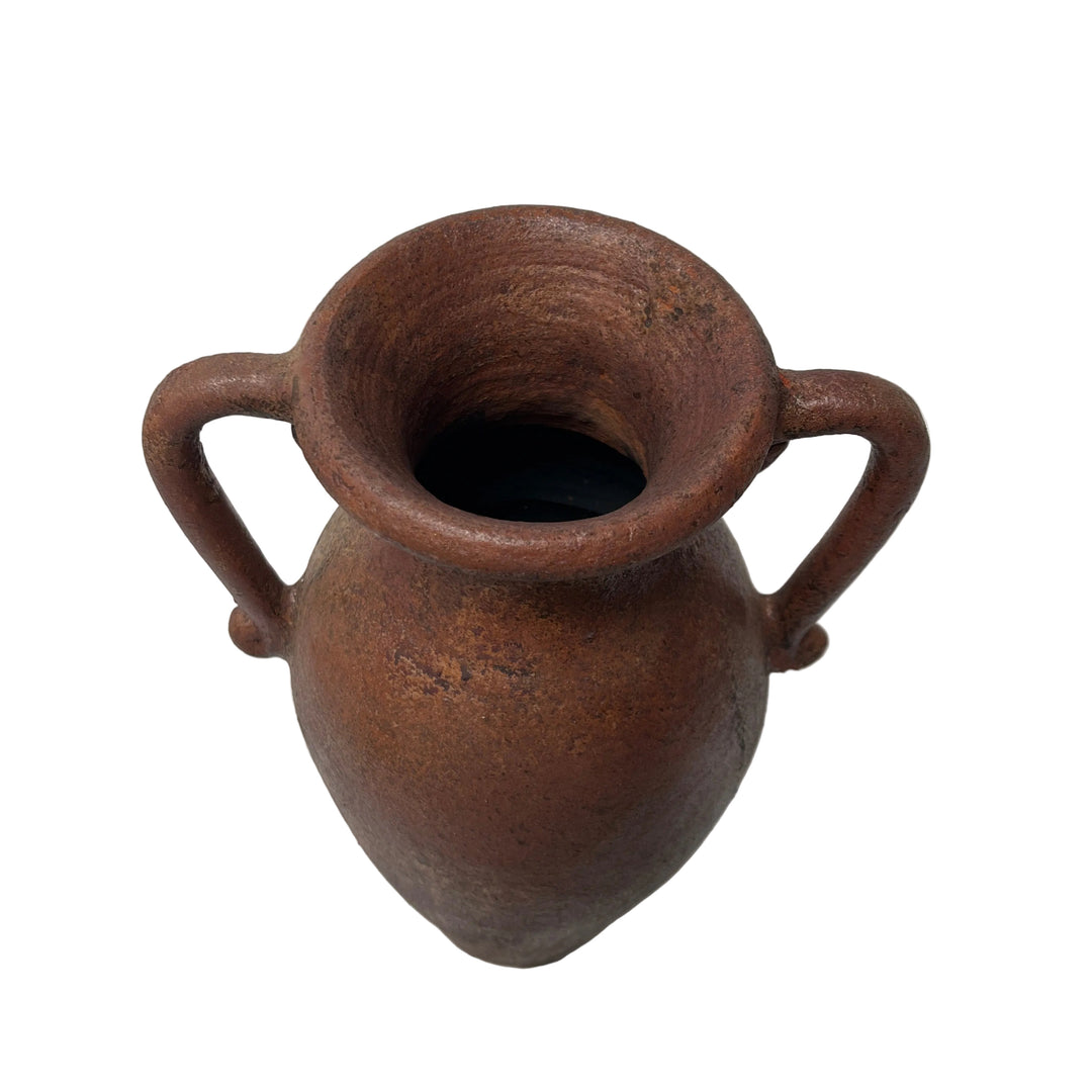Rustic Handled Vase Black Cherry