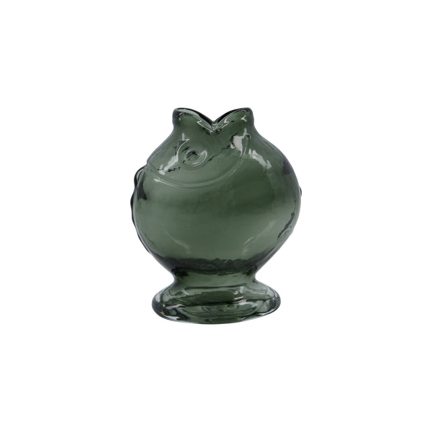 Fish Vase in Smoke Grey