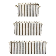Storage Baskets Set of 3 in Light Brown