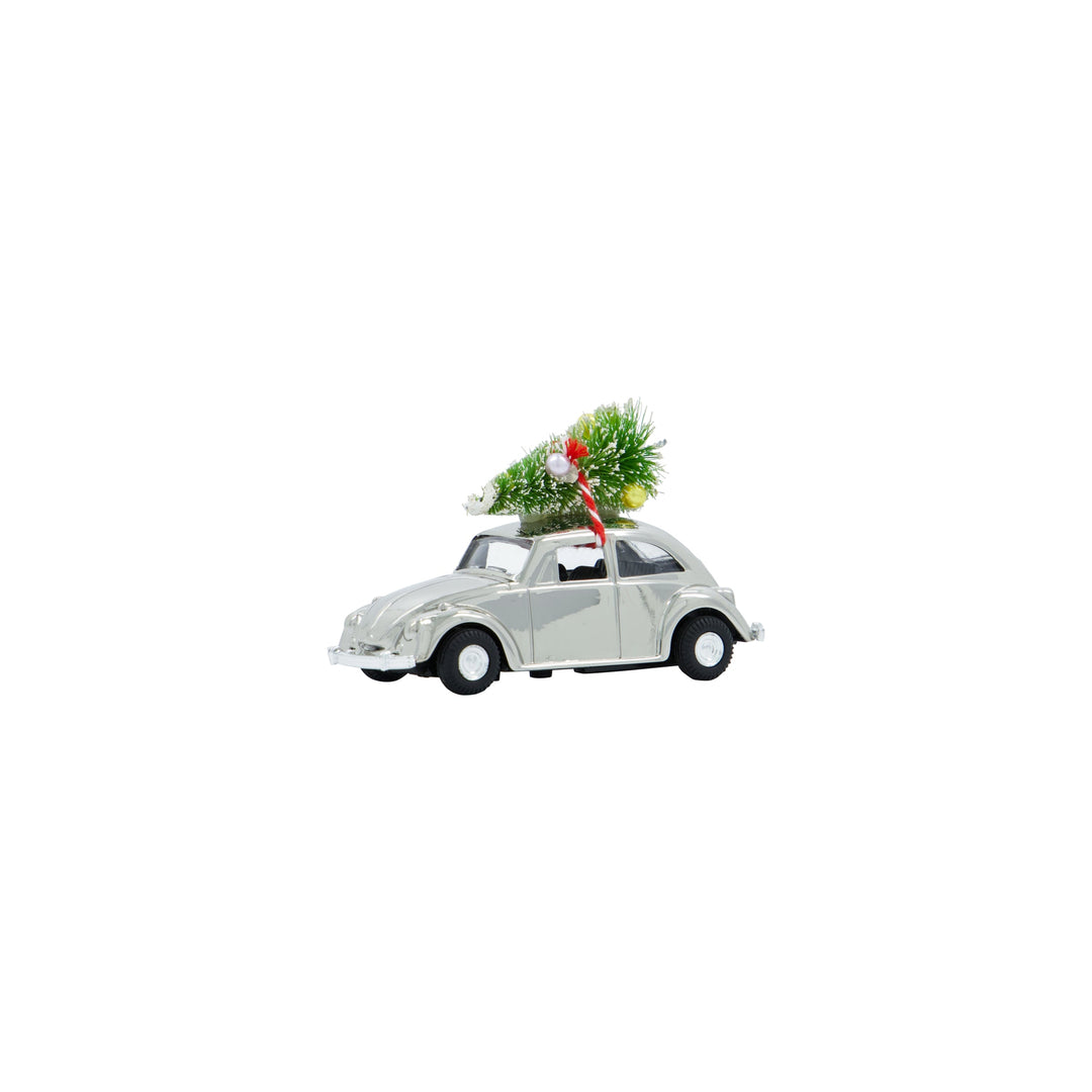Christmas Mini Car Decoration in Silver