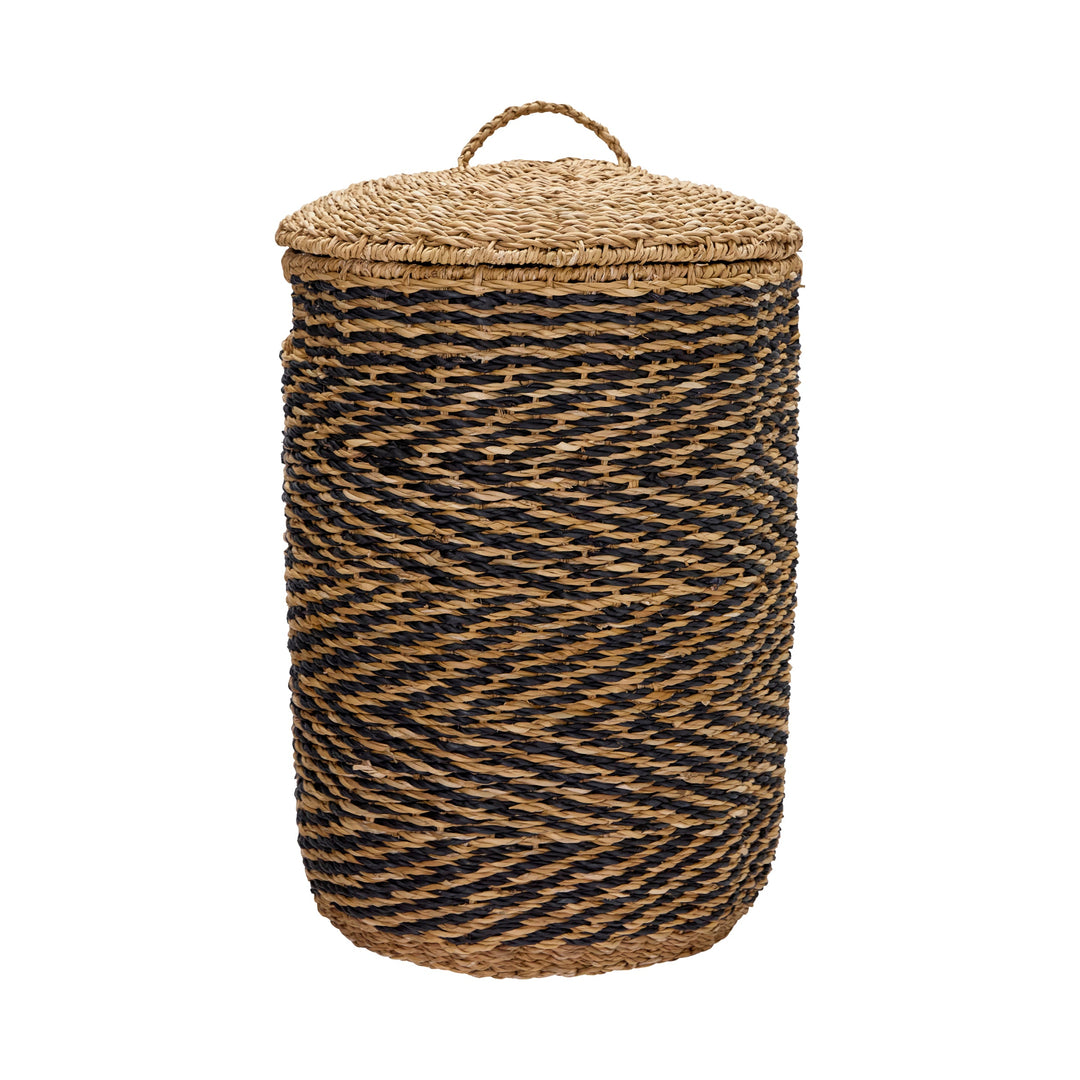 Laundry Basket Cesto in Nature Black Set of 2