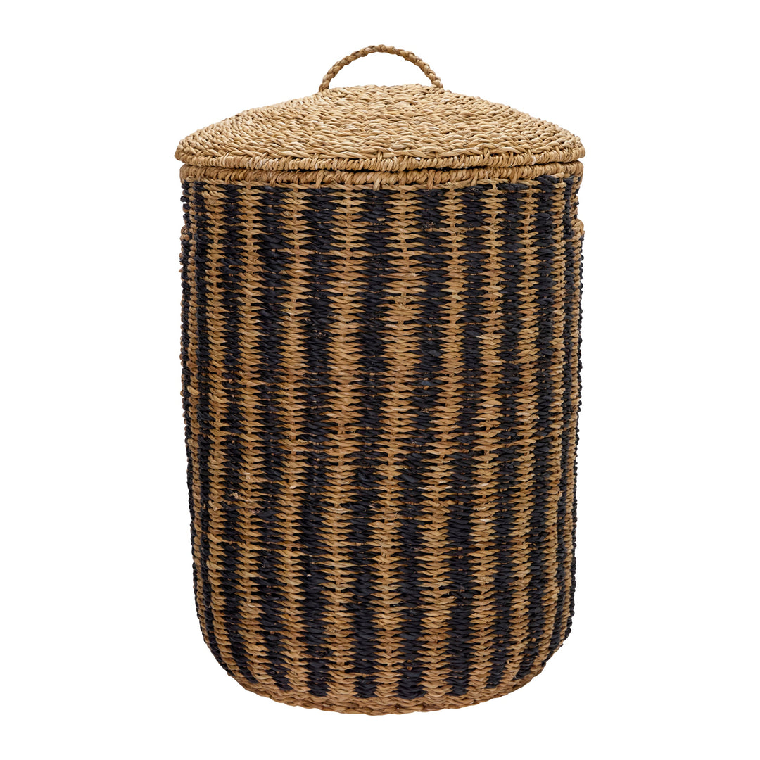 Laundry Basket Cesto in Nature Black Set of 2