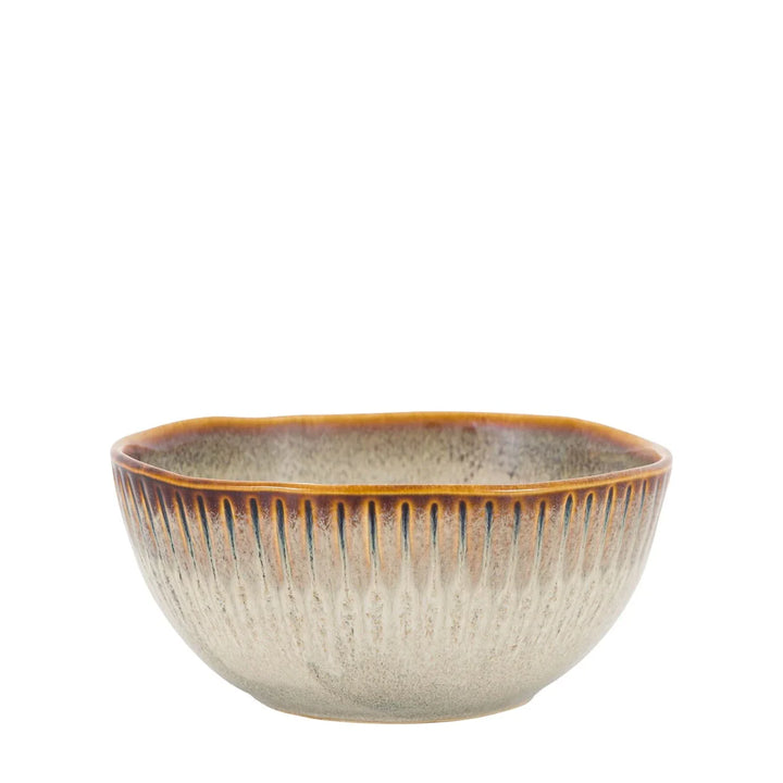 Organic Ridged Bowl Stone Set of 4