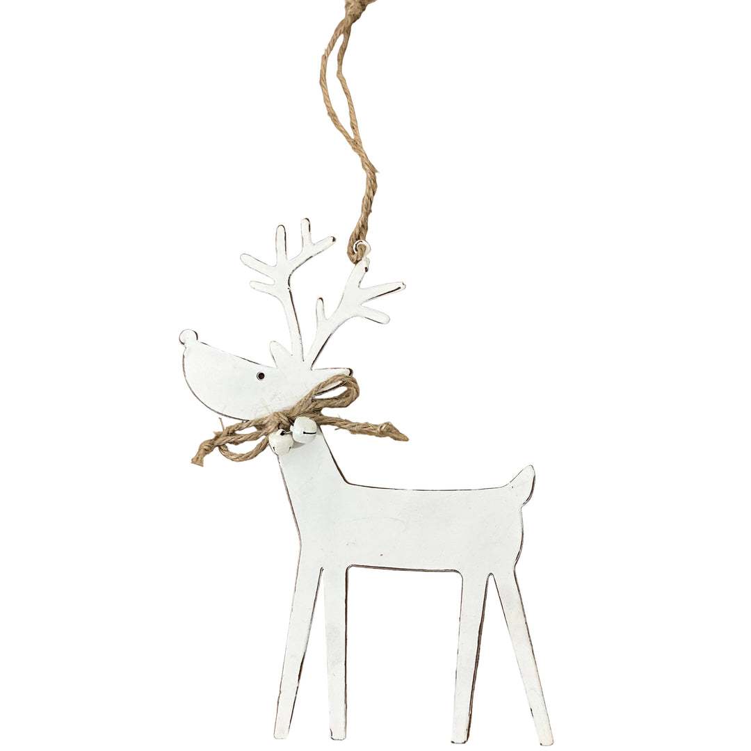 Metal Reindeer with Bells Hanger