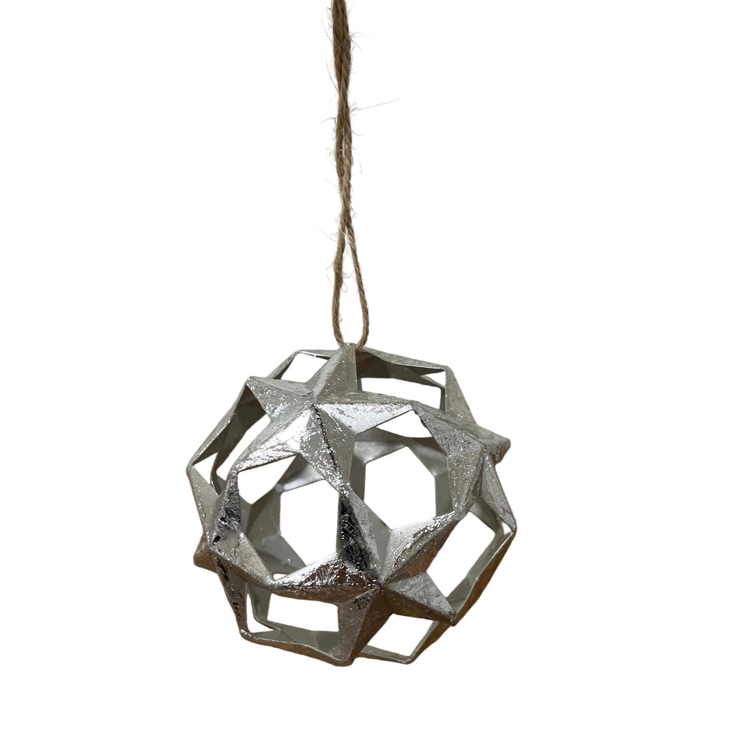 Silver Metal Star Ball Hanger
