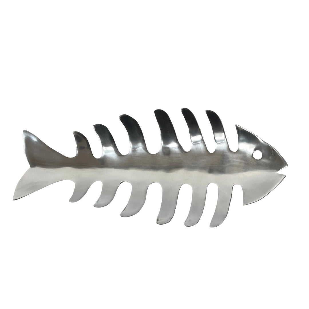 Large Metal Fish Decor Siver