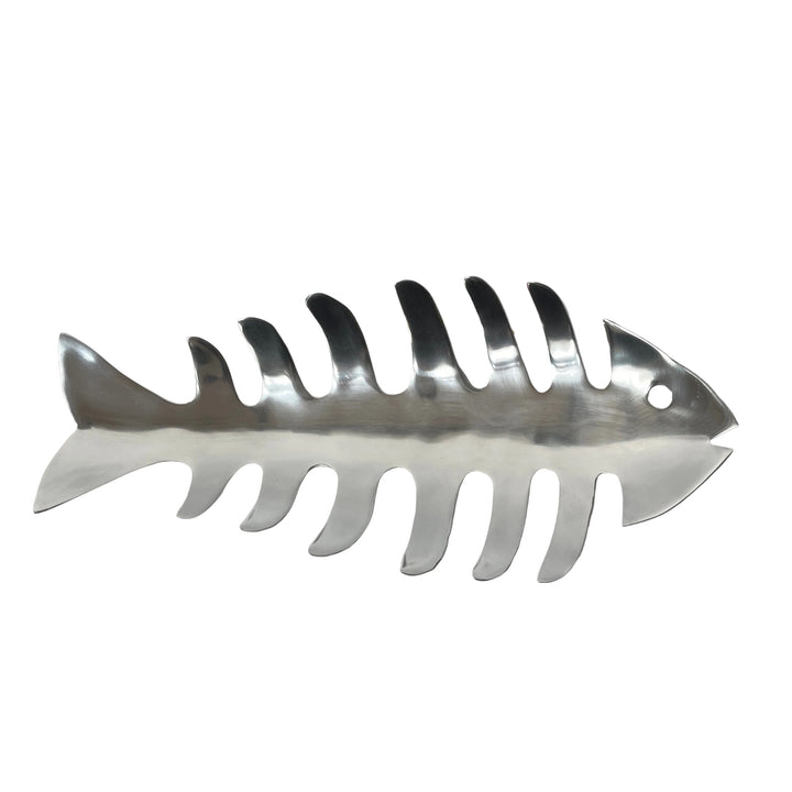 Large Metal Fish Decor Siver