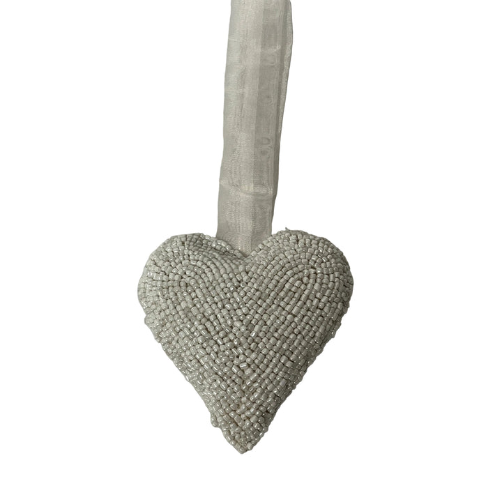 Small White Heart Hanging Decor