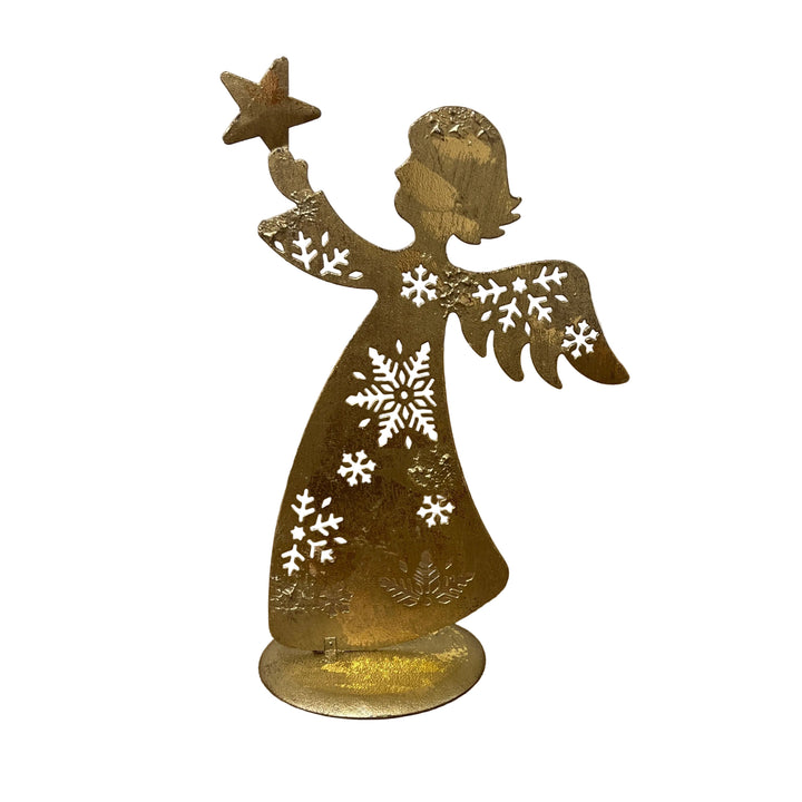 Large Angel on Plinth Gold