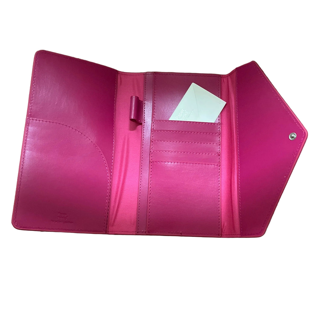 Hot Pink Leather Travel Envelope Purse