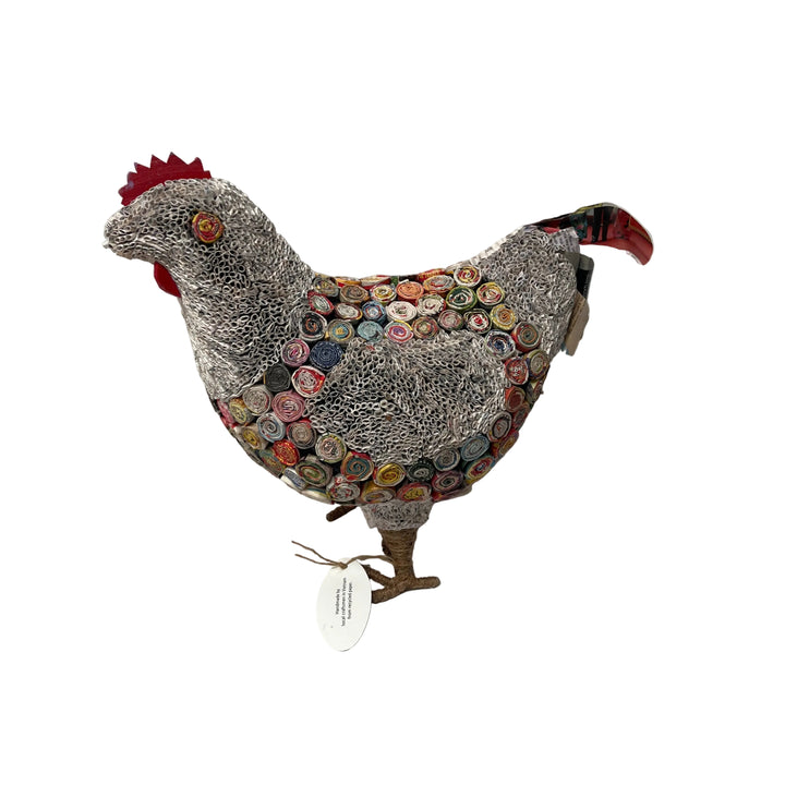 Large Handmade Paper Chicken Decor