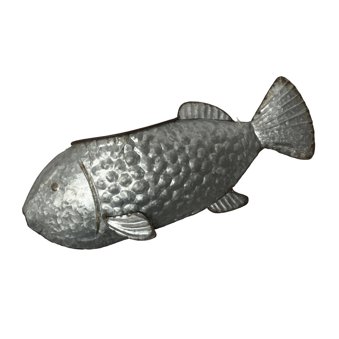 Large Metal Fish Planter