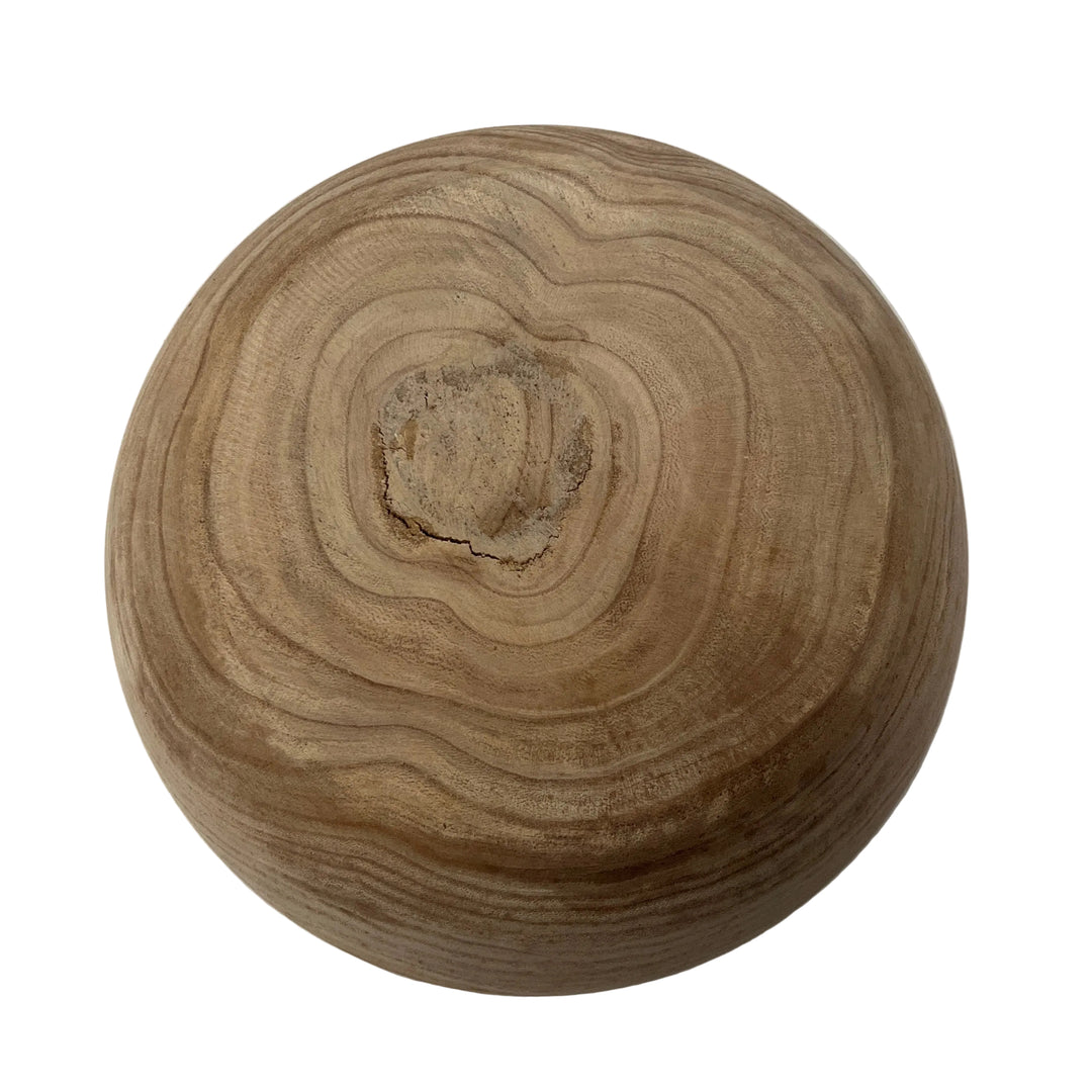 Rustic Wooden Carved Fruit Bowl