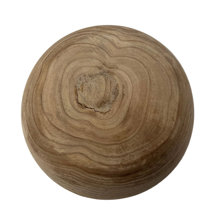 Rustic Wooden Carved Fruit Bowl