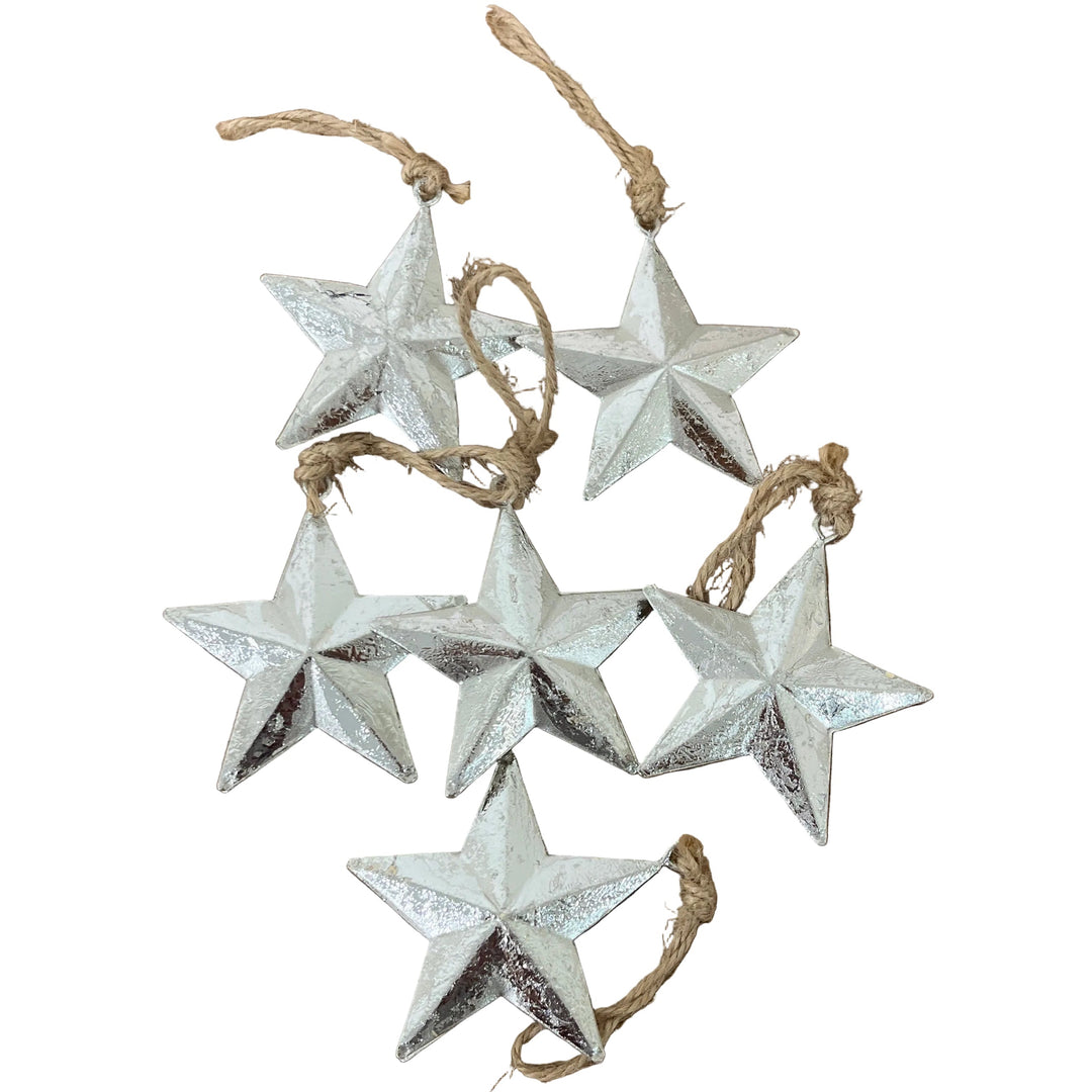 Set of 6 Metal Star Hangers