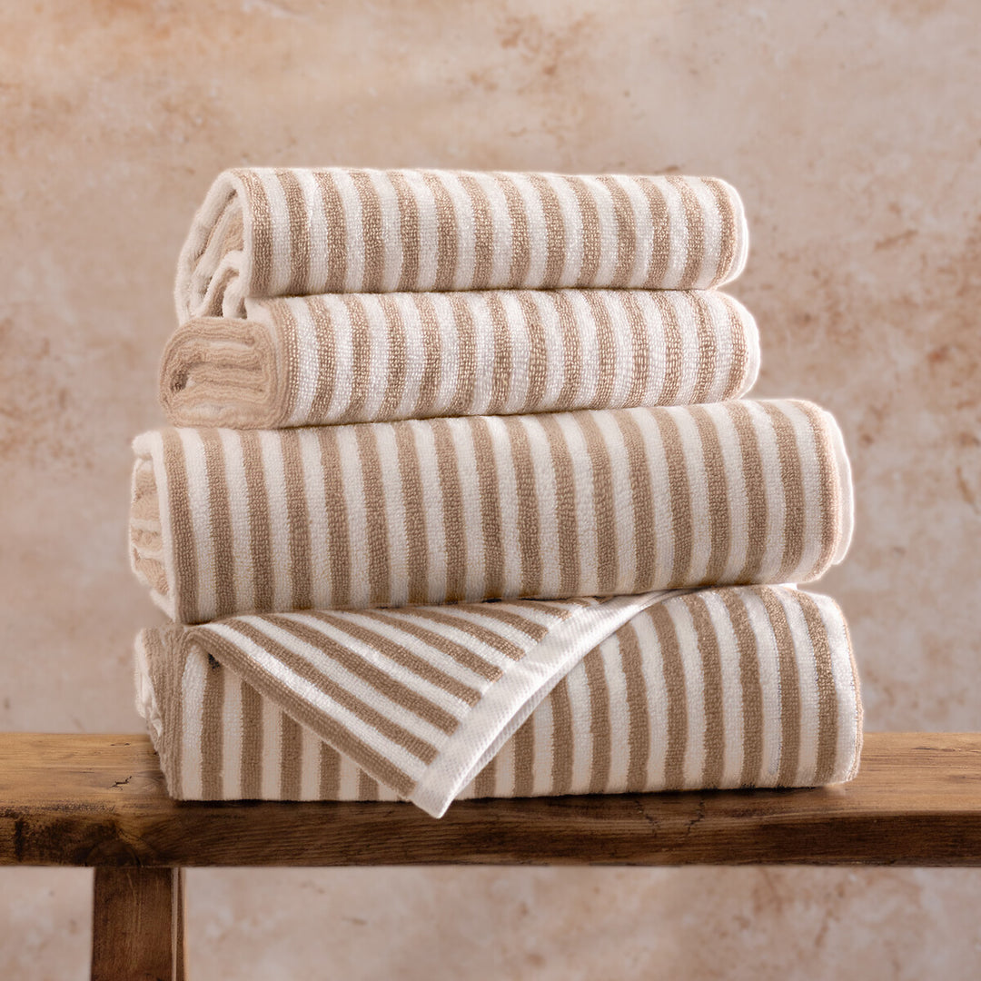 Yard Hebden Striped Towel in Natural
