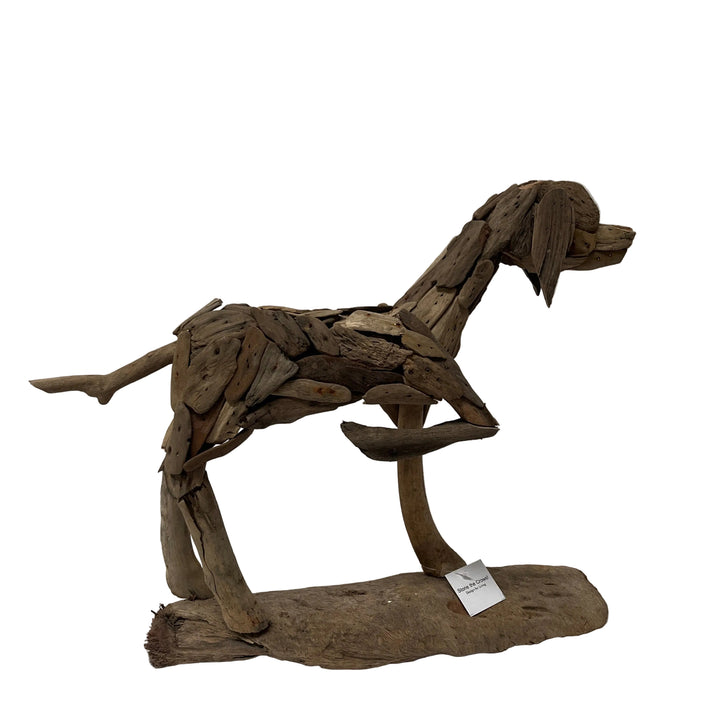 Large Driftwood Pointer Dog Sculpture