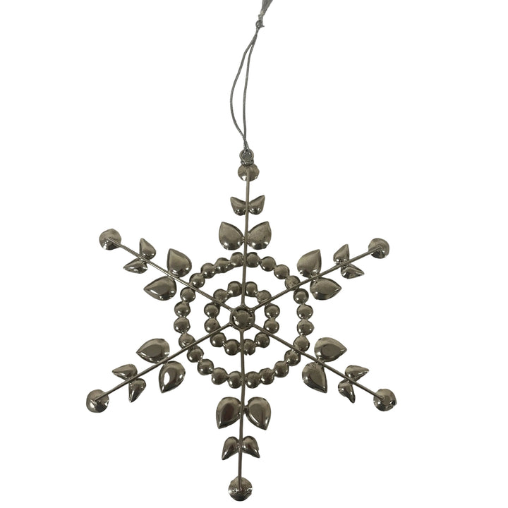 Large Gem Snowflake Hanger Silver