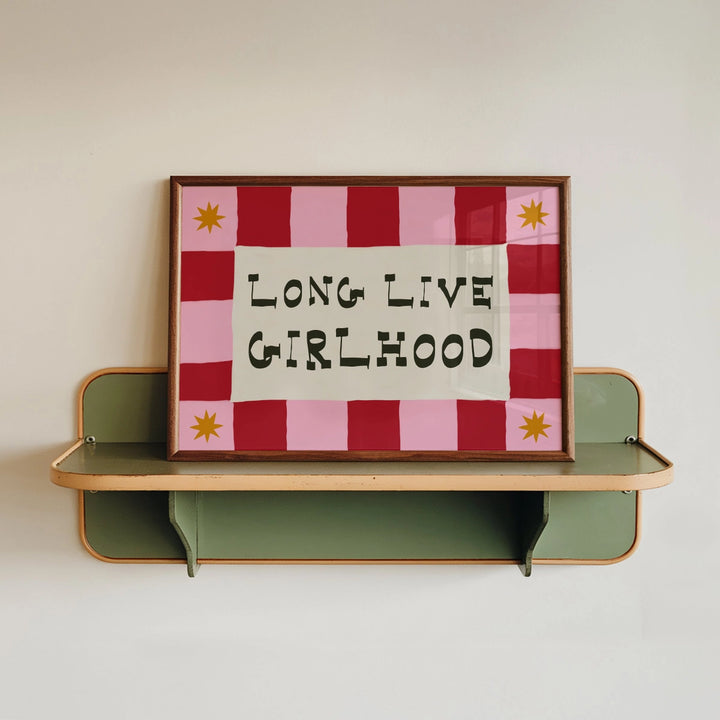Long Live Girlhood Print Pink/Red