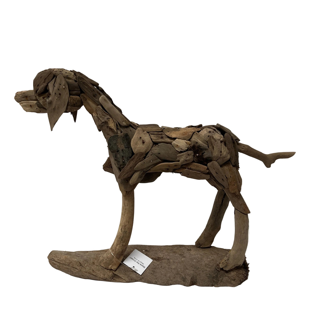 Large Driftwood Pointer Dog Sculpture