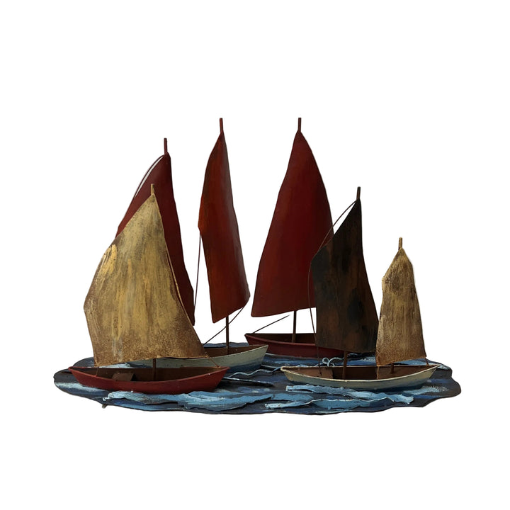 Large Metal Regatta Sculpture