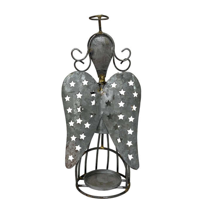 Galvanised Angle Tea Light Holder