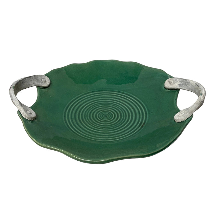 Large Handled Planter Emerald