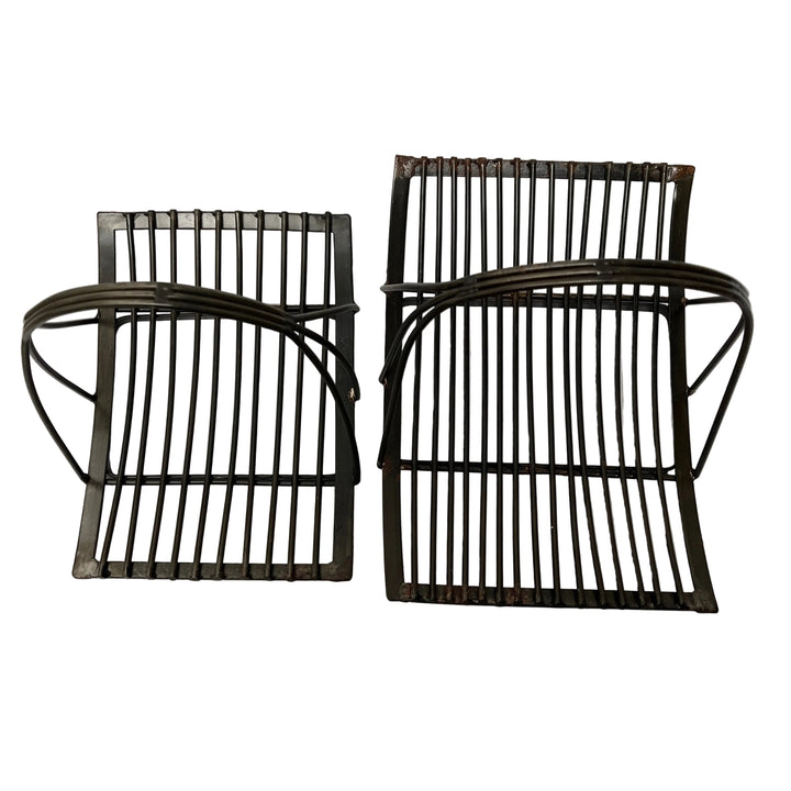 Set Of 2 Metal Handle Gaden Baskets