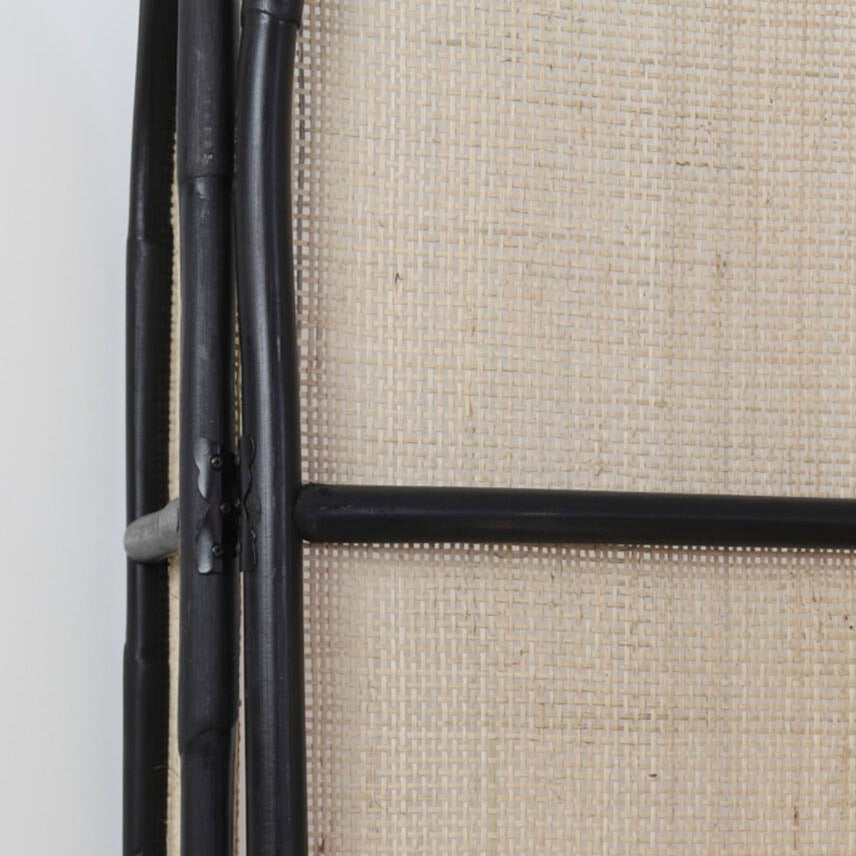 Rattan skærm - Natur &amp; Sort