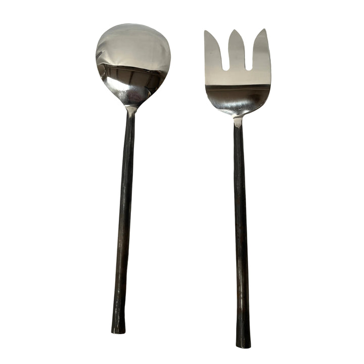 Set of Large Metal Salad Servers