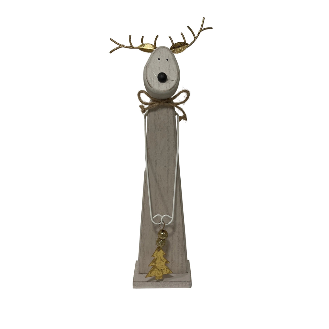 Medium Long Reindeer on Plinth