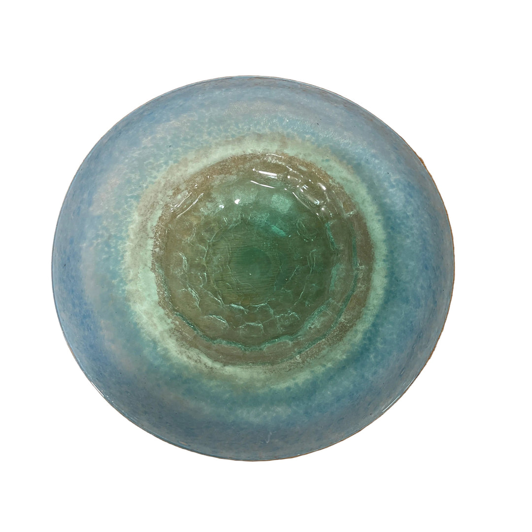 Large Sea Spray Glass Platter Decor