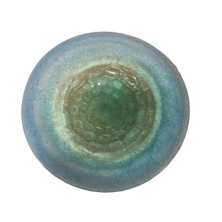 Large Sea Spray Glass Platter Decor