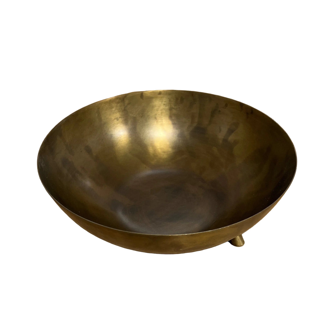 Small Bronze Legged Metal Bowl