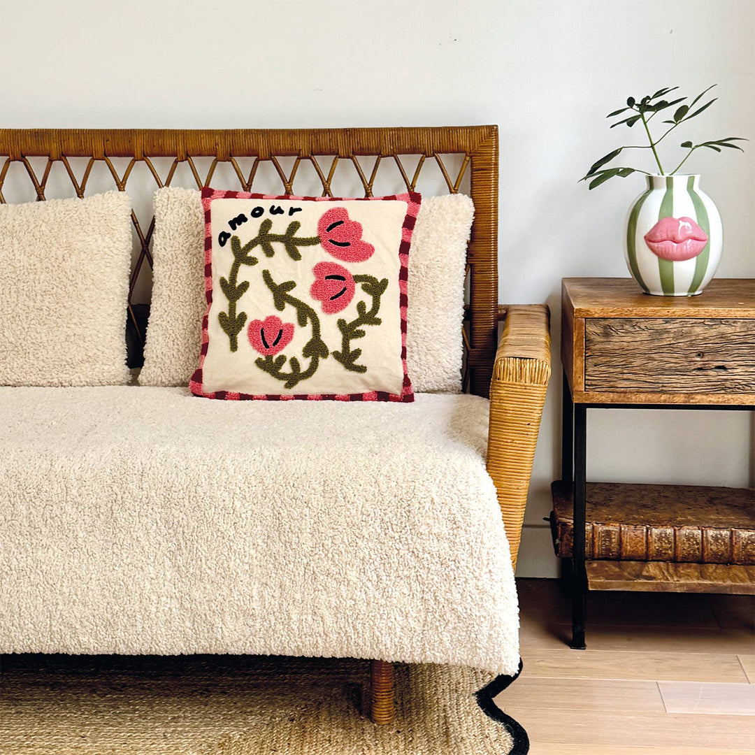 Green Striped Kiss Vase