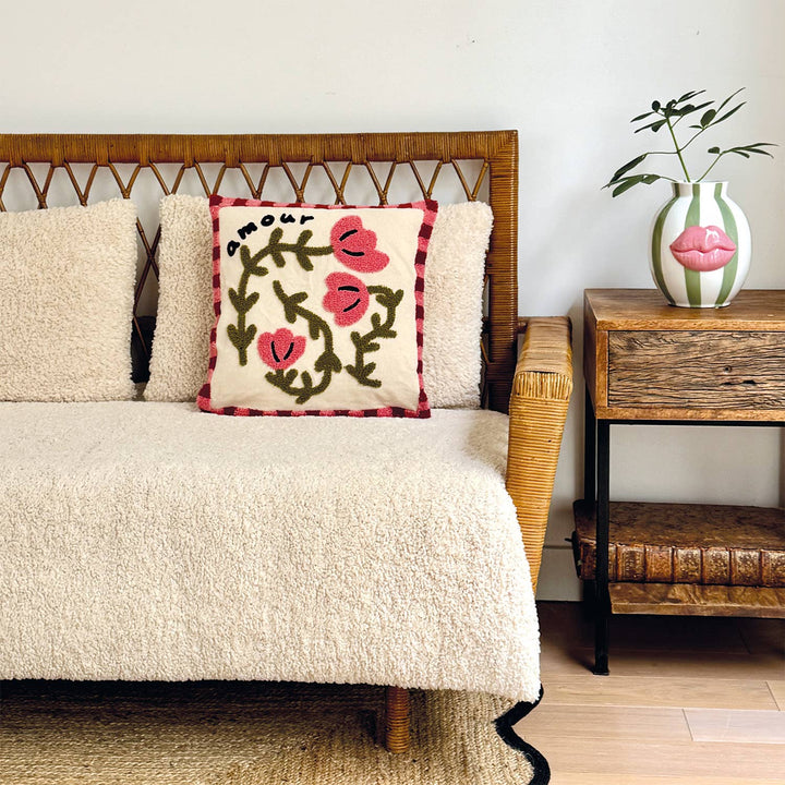 Green Striped Kiss Vase