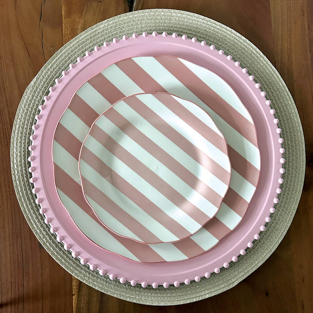 Set of 4 Pink Trattoria Dessert Plates